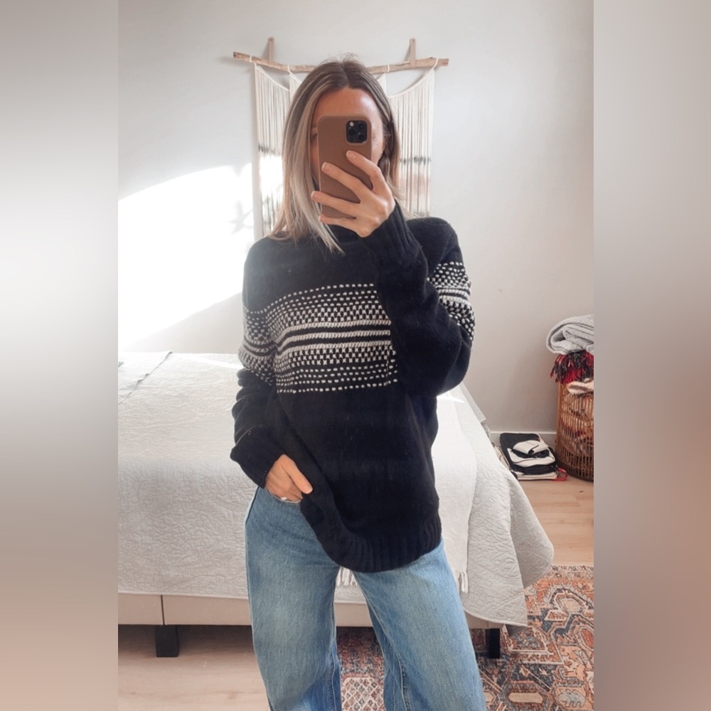 Lambs’ Wool Knit Turtleneck Sweater by Express